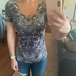 Embellished V-neck